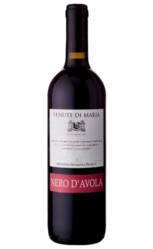 Wine Tenute Di Maria Nero Davola Sicilia 2018