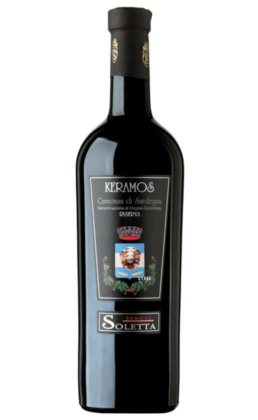 Wine Tenute Soletta Keramos Riserva Cannonau Di Sardegna 2008