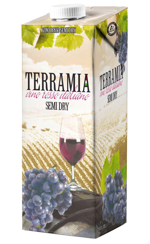 Wine Terramia Rosso Semi Dry Tetra Pak