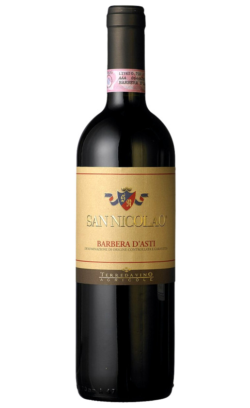 Wine Terre Da Vino San Nicolao Barbera Dasti 2017