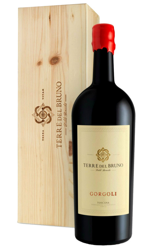 Вино Terre del Bruno Gorgoli Toscana 2015 wooden box