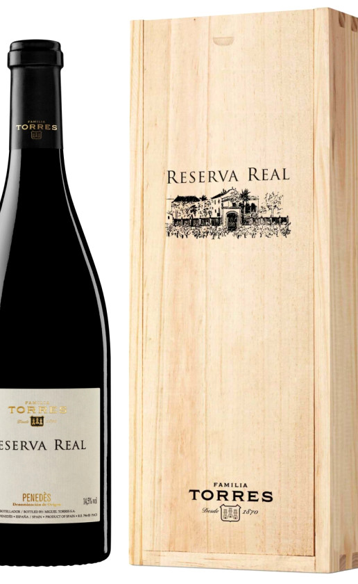 Torres Reserva Real Penedes 2013 wooden box