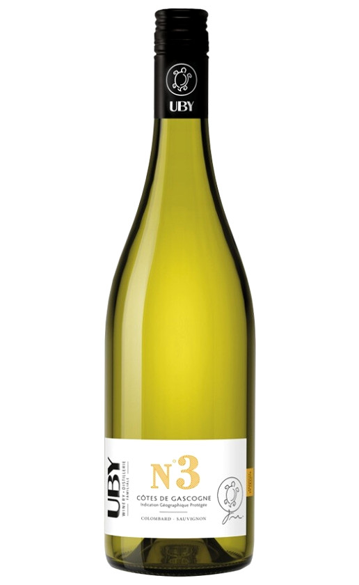 Вино Uby №3 Colombard-Sauvignon Cotes de Gascogne 2020