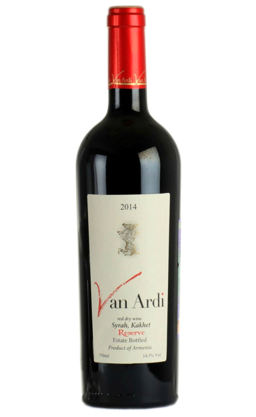 Van Ardi Red Dry Wine Reserve 2014