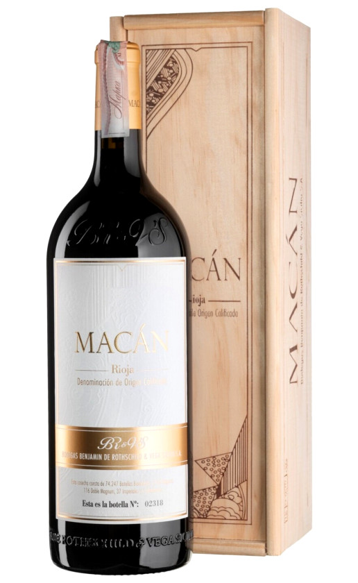Vega Sicilia Macan Rioja a 2016 wooden box