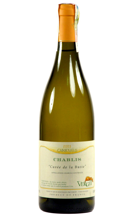 Wine Verget Chablis Cuvee De La Butte 2003