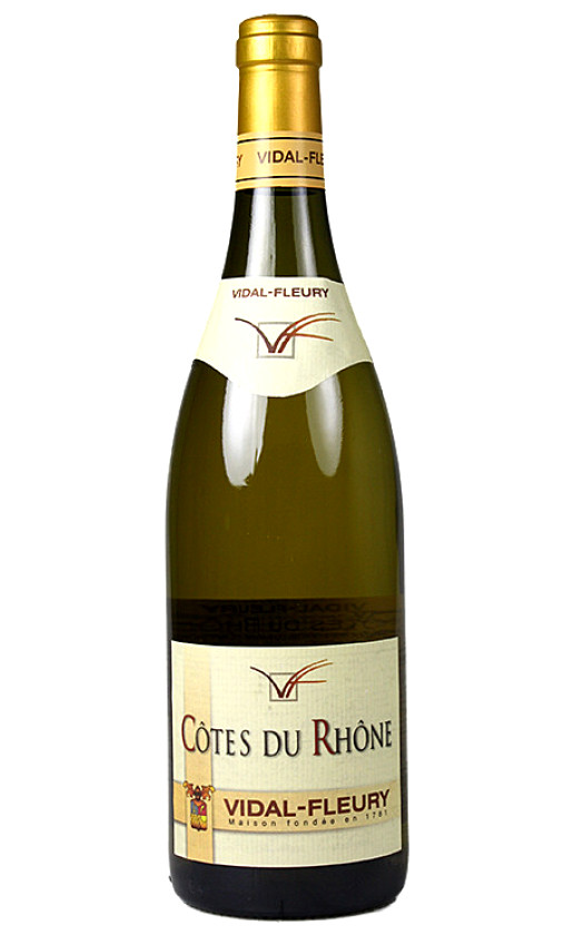 Wine Vidal Fleury Cotes Du Rhone Blanc 2019