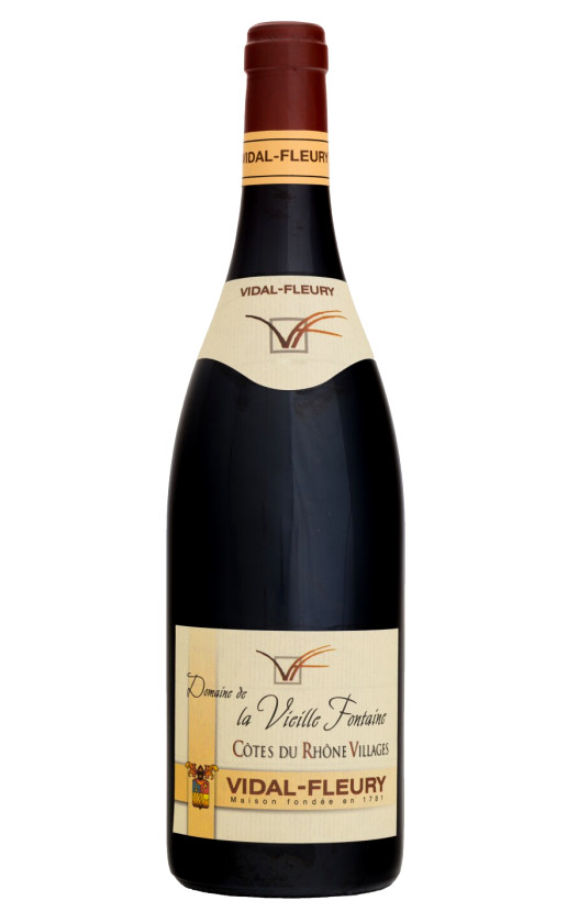 Wine Vidal Fleury Domaine De La Vieille Fontaine Cotes Du Rhone Villages 2012