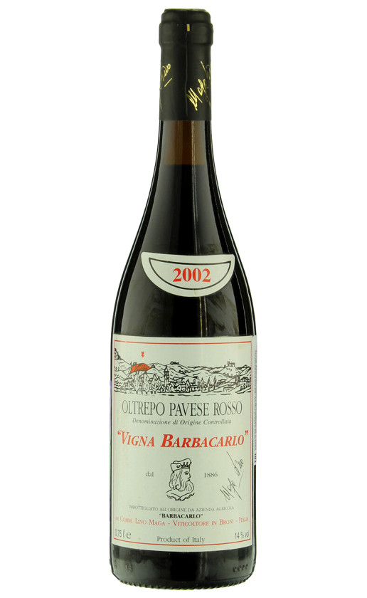 Wine Vigna Barbacarlo Oltrepo Pavese Rosso 2002
