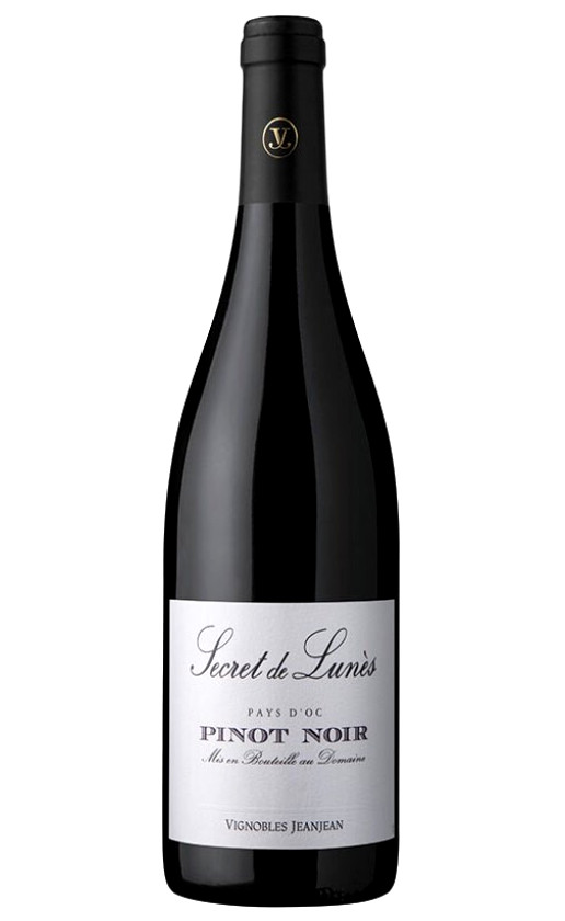 Wine Vignobles Jeanjean Secret De Lunes Pinot Noir Pays Doc 2017