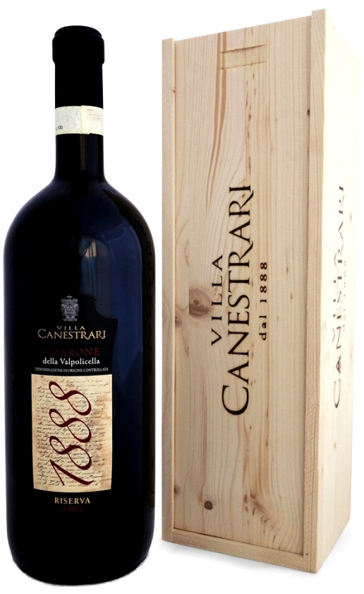 Wine Villa Canestrari 1888 Amarone Della Valpolicella Riserva 2004 Wooden Box