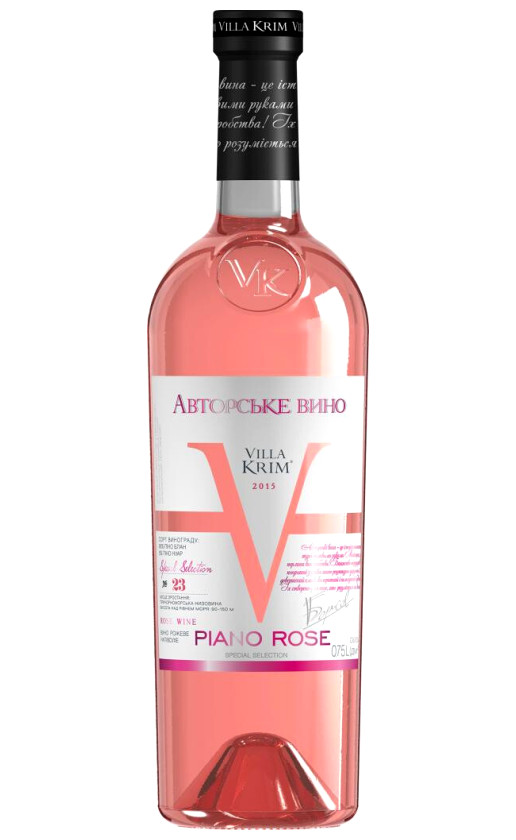 Wine Villa Krim Authors Collection Piano Rose