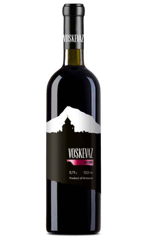 Wine Voskevaz Black White Label Red Dry