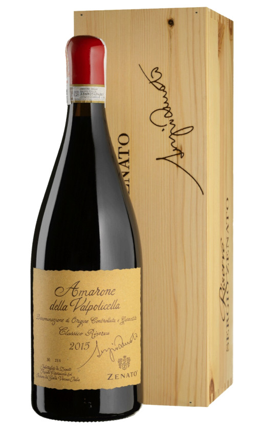 Wine Zenato Sergio Zenato Amarone Della Valpolicella Classico Riserva 2015 Wooden Box
