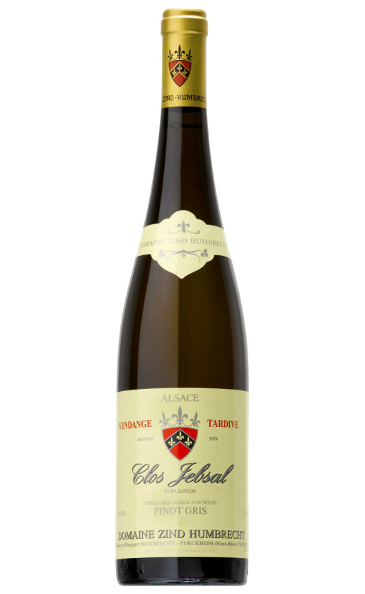 Zind-Humbrecht Pinot Gris Clos Jebsal Vendanges Tardives Alsace 2015