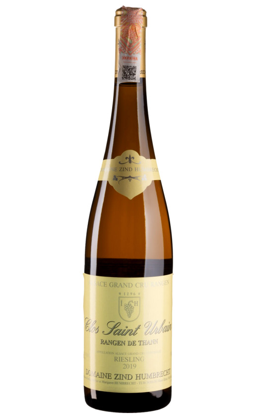 Вино Zind-Humbrecht Riesling Clos Saint Urbain Rangen de Thann Alsace Grand Cru 2019