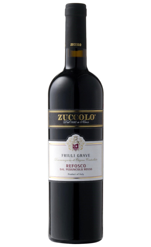 Wine Zuccolo Refosco Dal Peduncolo Rosso Friuli Grave 2015